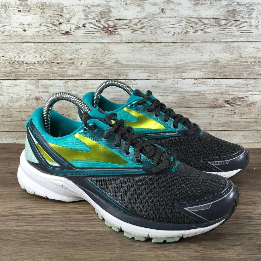 Brooks Launch 4 Womens 8 Running Black Green